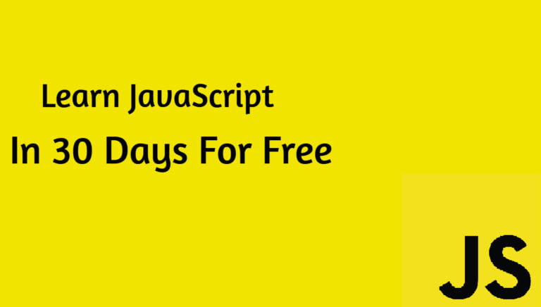 Learn JavaScript in 30 Days